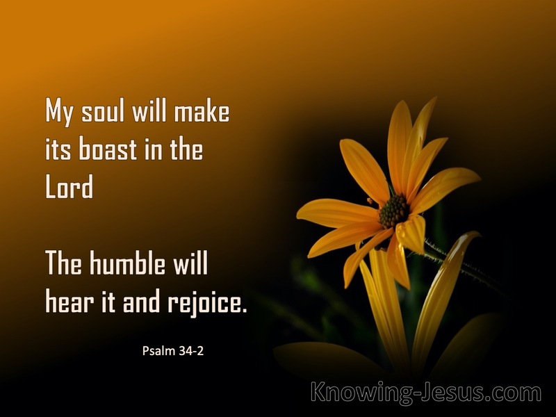 Psalm 34:2 My Soul Boasts In The Lord (brown)